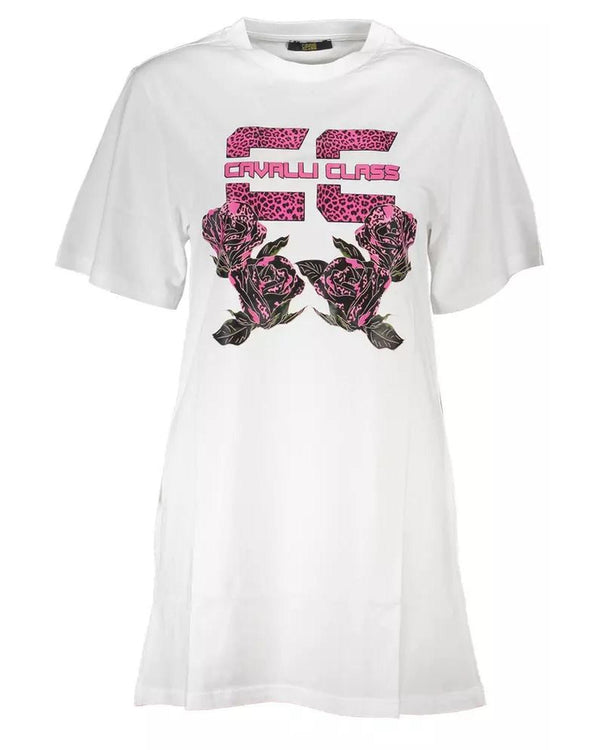 Cavalli Class Women's White Cotton Dress - XL