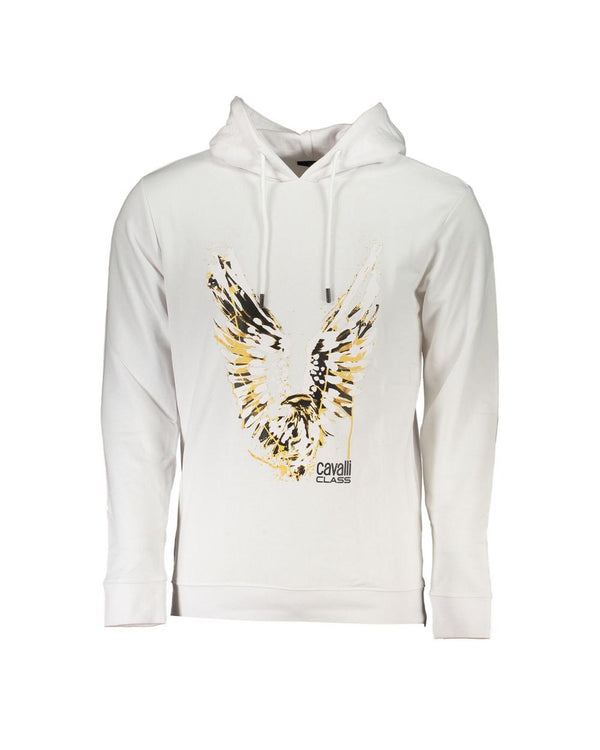 Cavalli Class Men's White Cotton Sweater - 2XL