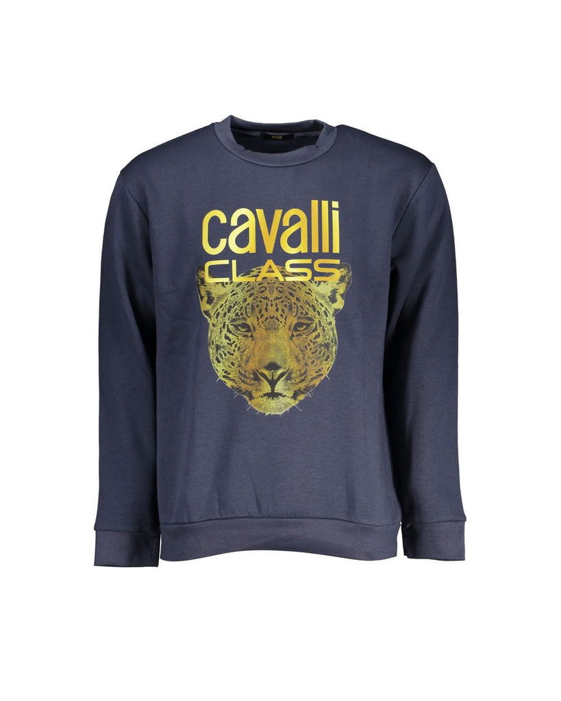 Cavalli Class Men's Blue Cotton Sweater - XL