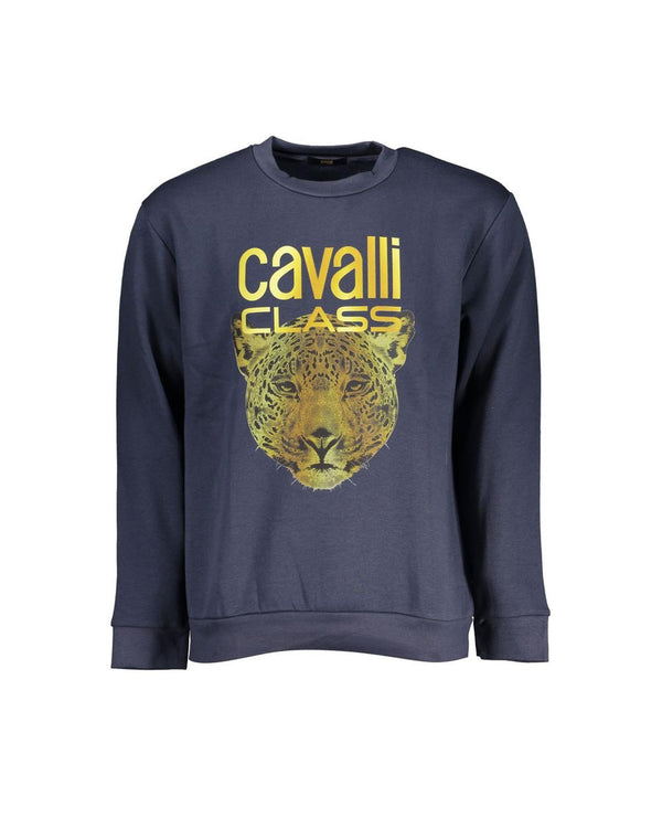 Cavalli Class Men's Blue Cotton Sweater - XL
