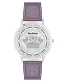 Silver Rhinestone Fashion Watch with Analog Display One Size Women