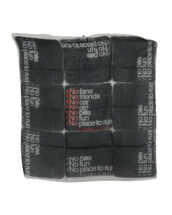 COSTUME NATIONAL CNC Scarf Bandana Hat - Black and White Print One Size Men