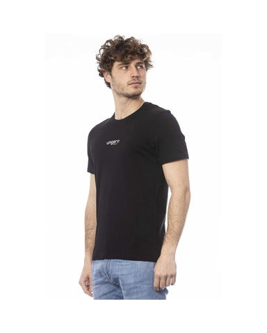 Ungaro Sport Men's Sleek Black Cotton Crew Neck T-Shirt - L