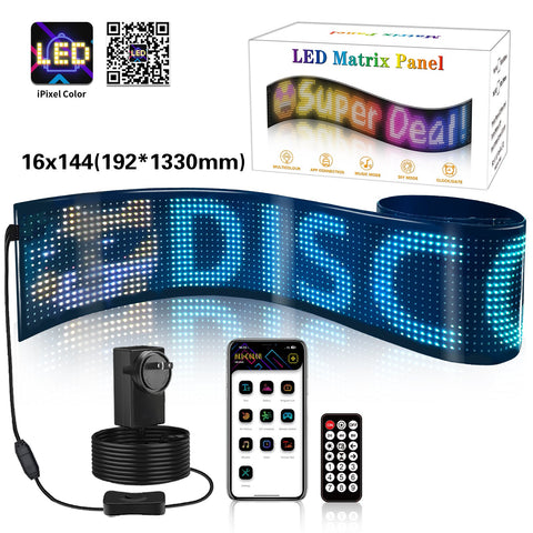 Programmable LED Matrix Panel Flexible Screen IP65 with APP Control 192*1330mm