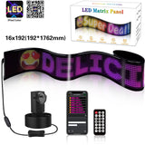 Programmable LED Matrix Panel Flexible Screen IP65 with APP Control 192*1762mm