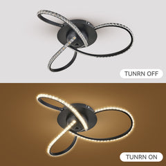 Irie Dimmable 3 Lights LED Ceiling Light - Black