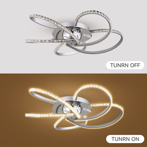 Irie Dimmable 5 Lights LED Ceiling Light - Chrome