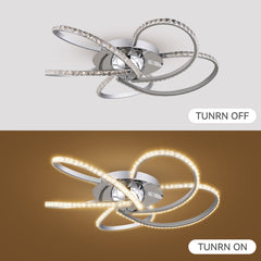 Irie Dimmable 5 Lights LED Ceiling Light - Chrome