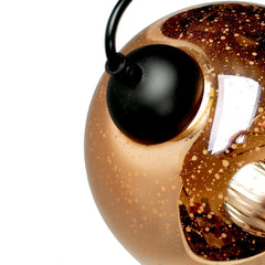 Moravian Glass Oval Pendant Light - Chrome