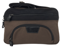 FIB Byron East West Sling Shoulder Bag Travel Adjustable Strap - Brown