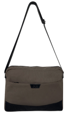 FIB Byron Canvas Laptop Messenger Bag Travel Shoulder Sling - Brown
