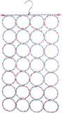 2x 24 Hole Scarf Hanger Holder Storage Tie Belt Scarf Organiser Space Saver