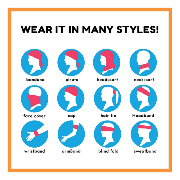 Seamless Tube Bandana Head Scarf Face Cover Mask Gaiter Ski Snow in Navy