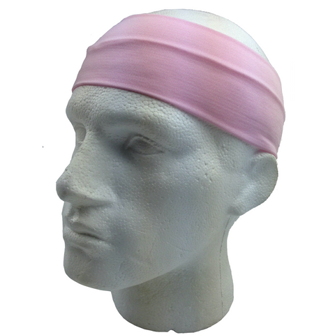 PLAIN HEADBAND Elastic Stretch Sports Yoga Hair Band Unisex 8cm - Light Pink