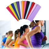 PLAIN HEADBAND Elastic Stretch Sports Yoga Hair Band Unisex 8cm Wide - Navy Blue