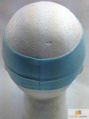PLAIN HEADBAND Elastic Stretch Sports Yoga Hair Band Unisex 8cm Wide Wrap - Sky Blue