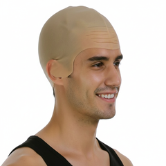 Bald Skinhead Wig Cap Costume Rubber Latex Dress Up Party Head Cover