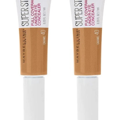 2x Maybelline New York SuperStay 24hr Longwear Liquid Concealer, Caramel 40 - 6ml