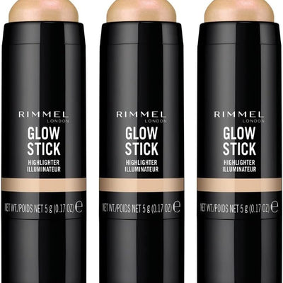 3x Rimmel 5g Glow Stick Highlighter - 002 Bold