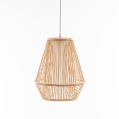 Natural Woven Bamboo Empire Pendant Lamp Hanging Light Bell Shade Boho Tropical