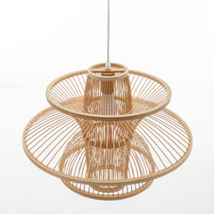 Aurora Natural Hand-Woven Bamboo 3-Layer Pendant Lamp Light