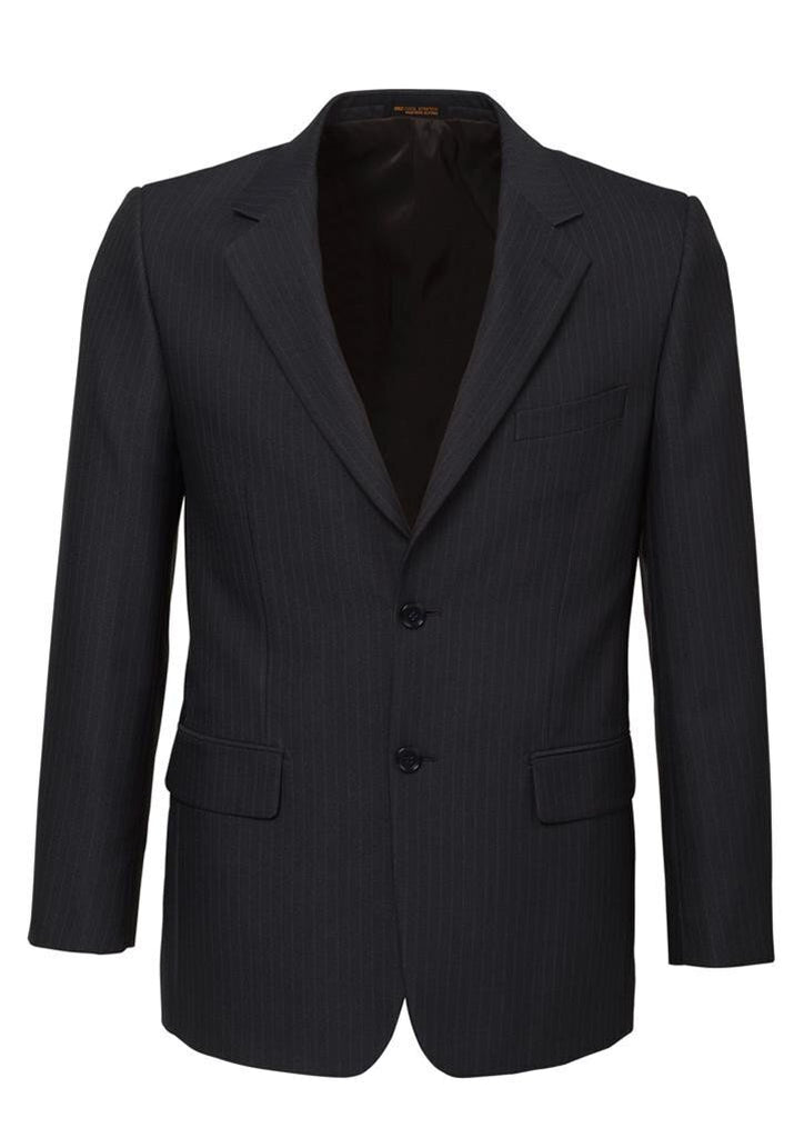 Mens Suit Jacket 2 Button Pinstripe Business Work Blazer Fully Lined - Charcoal - 97