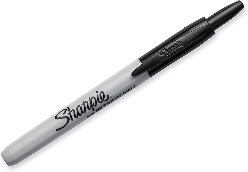 Sharpie Fine Point Retractable Permanent Marker - Black