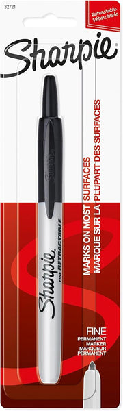Sharpie Fine Point Retractable Permanent Marker - Black