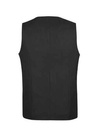 Mens Bamboo Blend Longline Vest Waistcoat w/ Stretch Business Forrnal Dress - Charcoal