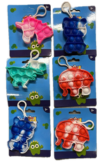 Push Bubble Pop It Fidget Keyring Squeeze Toy Sensory Silicone Stress Reliever