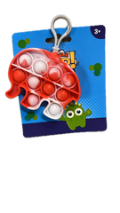 Push Bubble Pop It Fidget Keyring Squeeze Toy Sensory Silicone Stress Reliever