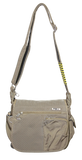 FIB Mens Flapover Shoulder Bag Cross Body Travel Satchel Shoulder Strap - Sand