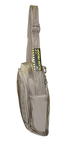 FIB Mens Tablet Crossover Travel Wallet Crossbody Shoulder Bag - Sand