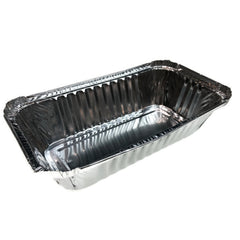 144x Aluminium Disposable Foil Food Container Trays Pans w/ Lids Covers Bulk 20x11x5cm