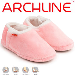 ARCHLINE Orthotic Slippers Closed Scuffs Pain Relief Moccasins - Pink - EUR 43