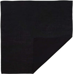 Plain Bandana 100% COTTON Head Wrap Durag Bandanna Summer Biker Scarf Mask - Plain Black