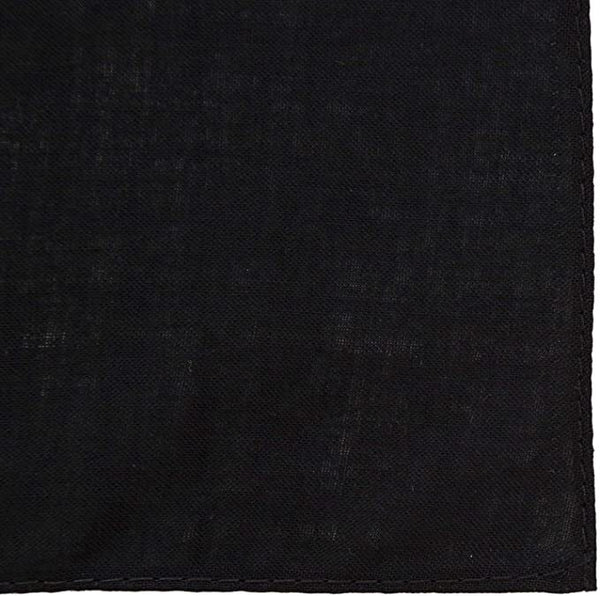 Plain Bandana 100% COTTON Head Wrap Durag Bandanna Summer Biker Scarf Mask - Plain Black