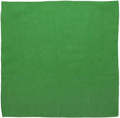 Plain Bandana 100% COTTON Head Wrap Durag Bandanna Summer Biker Scarf Mask - Green