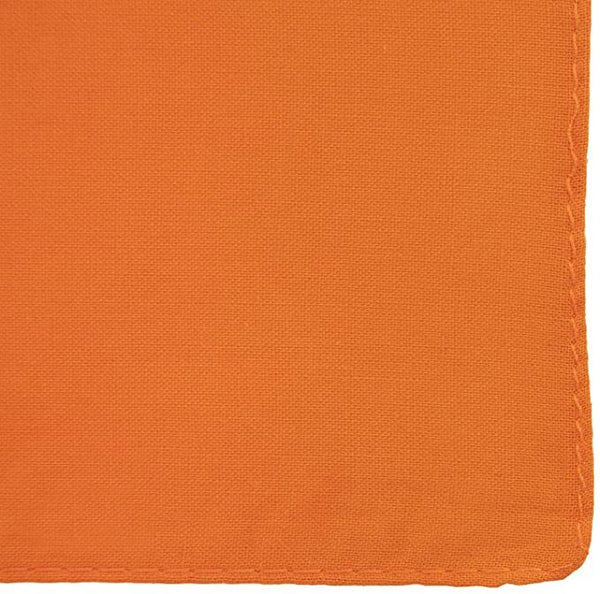 Plain Bandana 100% COTTON Head Wrap Durag Bandanna Summer Biker Scarf Mask - Orange