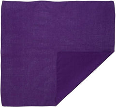 Plain Bandana 100% COTTON Head Wrap Durag Bandanna Summer Biker Scarf Mask - Purple