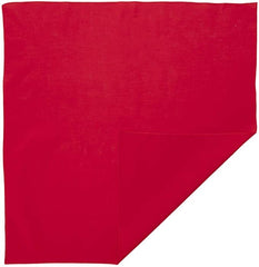 Plain Bandana 100% COTTON Head Wrap Durag Bandanna Summer Biker Scarf Mask - Red