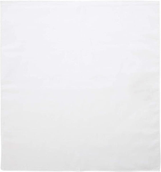 BANDANA Paisley 100% COTTON Head Wrap Durag Bandanna Summer Biker Scarf Mask - White (Plain)