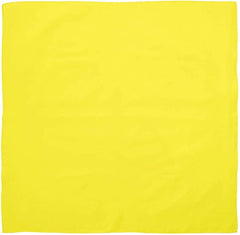 BANDANA Paisley 100% COTTON Head Wrap Durag Bandanna Summer Biker Scarf Mask - Yellow (Plain)