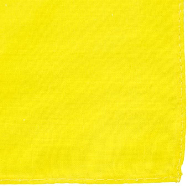 Plain Bandana 100% COTTON Head Wrap Durag Bandanna Summer Biker Scarf Mask - Yellow