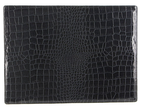 de Burg 4 Piece Table Place Mat Set Placemat with Croc Pattern - Blue