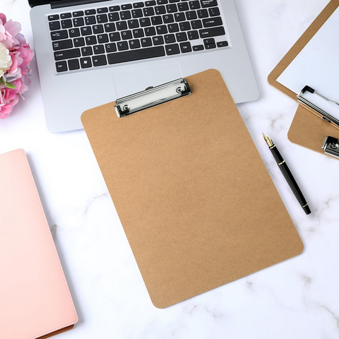 WOODEN A4 CLIPBOARD Hardboard Menu Clip Office Restaurant Writing Board Holder
