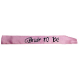 Hens Night Satin Sash Bridal Party Wedding Bride To Be Accessory - Light Pink