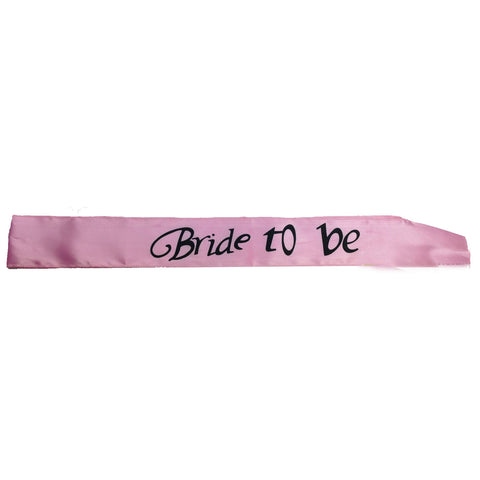 Hens Night Satin Sash Bridal Party Wedding Bride To Be Accessory - Light Pink