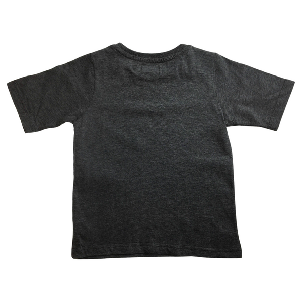 KIDS PLAIN T SHIRT Childrens Child 100% COTTON Boys Girls Basic Blank Tee Top - Grey Marle - 8