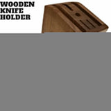 Wooden Knife Holder Knife Fork Block Kitchen Rack Desk Wood Organizer